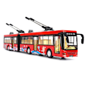 Miniatyrbilde 1 av 5: Høy Simulering 1:50 Legering Trekk Tilbake Dobbel Buss Bybuss Modell Rød