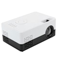 Miniatyrbilde 4 av 8: Mini bærbar projektor LED hjemmekino videomediespiller projektor med stativ 100‑240V svart hvit EU-plugg