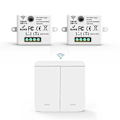 Miniatyrbillede 2 af 5: RF 433Mhz Relæmodtager med 1x 2-Gangs Panelkontakt