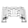 Miniatyrbillede 4 af 8: RC-bilcentergearkasseplade i aluminiumlegering, slidstærk, høj styrke, let gearkassemonteringssokkel til Axial 1/10 bil, sølv