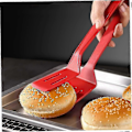 Miniatyrbillede 5 af 5: Køkkentang Silikone Madtang Servering Madtang Rustfrit Stål Grillklemme Spatel Rød