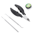 Miniatyrbild 4 av 8: Inåtväxande tå Nagelkorrigeringsverktygssats Set Inåtväxande tång tånagellyftare Single Head File Set