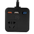 Miniatyrbild 4 av 8: 150W Bilomvandlare Spänningsomvandlare Transformator QC3.0 USB-laddare 12V till 220V