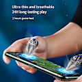 Miniatyrbillede 3 af 5: Svedtætte Anti-slip Touch Screen Mobilspil Fingerspidshandsker (2 stk) Rød