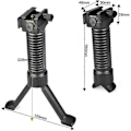 Miniatyrbilde 5 av 5: Pod Grips Forlenger 20 mm Skinne Vertikalt Rifle Frontgrep 2 i 1 Keymod Bipod Fritt Krympbare Skinner Airsoftgrep for Utendørs Skyting Air Picatinny Weav