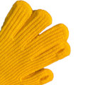 Miniatyrbilde 7 av 8: Vinterhansker 2 Finger Eksponert Design Akryl Fleece Ren Farge Lange Vinterstrikkede Hansker for Utendørs Innendørs Gul