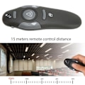 Pikkukuva 4 / 7: Esityksen napsautuslaite 15 metrin kaukosäätimen etäisyys Ergonominen Kannettava 2,4 GHz:n kaukonapsautuslaite koulutoimistoon