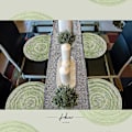 Pikkukuva 2 / 5: Pyöreät ruokapöydän tabletit, 6 kpl - 38 cm kodin sisustukseen, pyöreät kudotut tabletit