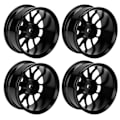Pikkukuva 3 / 8: 4 kpl RC-pyörännapaa alumiiniseospyörännavan vanteet 52 mm Tamiya TT-01 1/10 RC-autolleMusta
