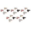 Miniatyrbillede 6 af 8: 20 stk. Rhinestone-broderede patches i hjerteform - skinnende smukke DIY stryge-på patches til tøjdekoration