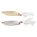 Miniatyrbillede 7 af 8: Fiskeske Lures Leech Form Sequin Hård Metal Spinner Bait til Ferskvand Saltvand Ørred Bass20g