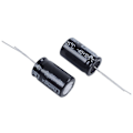 Miniatyrbillede 4 af 4: 10 stk. 22uF 400V 105C Elektrolytkondensatorer Sort 13mm x 21mm