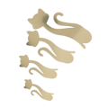 Miniatyrbillede 3 af 8: Cat Shape Spejl Wall Stickers Hjem Stue Soveværelse DIY Wall Art DecorationsGuld