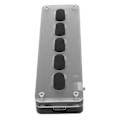 Miniatyrbilde 7 av 8: 5 taster programmerbart tastatur USB kablet trådløst Bluetooth Dual Mode Mini Silikon Mute Gaming Keyboard for Office Music Svart