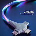 Pikkukuva 4 / 5: 1kpl Valovoimainen USB-latauskaapeli 3 in 1 2 in 1 LED Micro USB Type C 8pin -latauskaapeli matkapuhelimelle