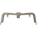 Miniatyrbilde 1 av 8: Metallveske Ramme DIY Kyss Clasp Lås Retro Preget Håndtak Maskinvare Tilbehør 20cmBronse B01-027—00476