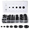 Miniatyrbillede 1 af 5: Pakke med 170 Gummi Propper Gummi Skiver Sortiment Gummi Grommet Sortiment Gummi Blindpropper Karosseripropper Gummi Til Kabelbeskyttelse Båd Bil-
