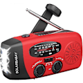 Pikkukuva 1 / 5: Hätätilanne aurinkoradio, itsetoimiva kampiradio LED-taskulampulla, AM/FM/WB-sääradio 2000 mAh:n ladattavalla akulla Cisea-älypuhelimelle