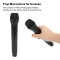 Miniatyrbilde 6 av 8: Realistisk propmikrofon for karaoke danseshow. Øv mikrofonpropp for karaoke svart Black