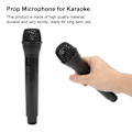 Miniatyrbillede 6 af 8: Realistisk propmikrofon til karaoke danseshows Øv mikrofonprop til karaoke sort Black