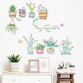 Miniatyrbild 3 av 5: En uppsättning fjärilar krukväxter väggdekaler självhäftande för vardagsrum kök sovrum konst DIY väggdekoration