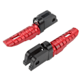 Miniatyrbillede 4 af 5: 2 stk. Motorcykel Forreste Fodhviler CNC T6063 Aluminium Legering Erstatning for Benelli Leoncino 500 800 Rød