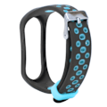 Miniatyrbilde 7 av 8: Smart armbåndsrem Smartwatch armbåndsrem løkke armbåndsrem tofarget anti-tapt for Xiaomi Mi Band 6 5 NFC (svart blå)