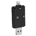 Miniatyrbilde 7 av 8: 3-i-1 minnekortleser, bærbar USB 1.1/2.0, antimagnetisk, støtsikker, slitesterk, for iOS-telefon