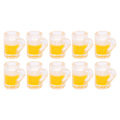 Miniatyrbillede 7 af 8: 10 stk. 1:12 dukkehus ølkrus model miniature bar ølkrus legetøj dekoration tilbehør ølkrus med skum