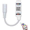 Miniatyrbilde 1 av 4: Mini Bluetooth RGB Kontroller DC 5V 12V 24V Musikk BT Smart App Strip Lys Kontroller for RGB LED Strip (Mini DC Bluetooth Hvit)