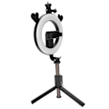 Miniatyrbillede 5 af 8: P40D‑5 Mobiltelefon Bluetooth Selfie Stick 6in LED Fyldlys Stativ Live Broadcast Stativ