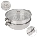 Miniatyrbillede 5 af 8: Køkkengrej i rustfrit stål 27 cm/11 tommer 2-lags dampkoger grydekoger Dobbelt kedel suppe dampende gryde
