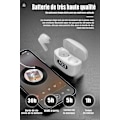 Miniatyrbilde 5 av 5: Trådløse Bluetooth-øretelefoner, IPX7 vanntett, Bluetooth 5.2-øretelefon, berøringskontroll, innebygde mikrofoner, 30 timers spilletid, for iOS og Android Pho