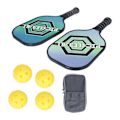Pikkukuva 1 / 8: LEIJIAER Hiilikuituinen pickleball-mailasetti Pickleball-mailasetti, jossa on 2 mailaa ja 4 palloa sisä- ja ulkokilpailuihin ja harjoitteluun