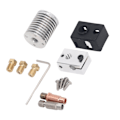 Miniatyrbillede 4 af 8: 3D-printer Hotend-kit 0,4 mm messingdyse aluminiumvarmeblok bimetallisk hals Hot End-dele til V6