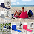 Miniatyrbillede 2 af 5: Oppustelig Foldbar Blød Strandmåtte Camping Loungestol Sæde Med Ryglæn Pude Zekai Rosered