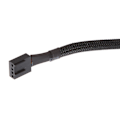 Miniatyrbillede 5 af 5: 4-vejs PWM Splitter Hub 4pin/3pin CPU Computer Fan Sort Sleeved 12V