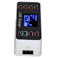 Miniatyrbild 5 av 8: 40W USB-telefonladdare med 8 portar, bärbar QC3.0 USB C typ C snabbladdare för resor, brittisk kontakt 100-240 V