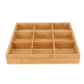 Miniatyrbilde 4 av 8: Snackserveringsbrett i bambus, malingsfri, trygt, miljøvennlig, delt serveringsbeholder for tørket frukt, 9 rom