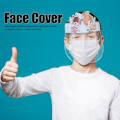 Miniatyrbild 7 av 8: 10 st söta tecknade anti-saliv full ansiktsmask för barn transparent ansiktsmask för utomhusridning