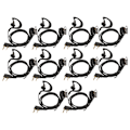 Miniatyrbillede 2 af 8: Tovejs radio øresnegl Universal K Head 2 Pin galvanisering Walkie Talkie Headset med mikrofon 10 stk sæt