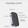 Miniatyrbillede 3 af 4: Bluetooth 5.0 Bilmodtager: Støjreducerende Bluetooth-adapter, Hjemmstereo Musikmodtager, Håndfri Opkald, 16 timers Batterilevetid