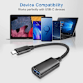 Miniatyrbild 4 av 5: 2 st Svarta USB C Hane till USB 3.0 Hona Adapter 2-Pack, Thunderbolt 3 Typ C OTG-omvandlare för MacBook Pro, iPad Air 4 5, Galaxy Z Fold 5, S23 S22 Plu