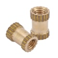 Miniatyrbillede 5 af 8: M2.5 messingcylinder riflet rund støbt i indsatsindlejrede møtrikker (M2.5*6*3.5; 50 stk)