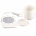 Pikkukuva 3 / 8: 55℃ Mukikuppe Warmer USB-käyttöinen Maitokuppi Warmer 3 lämpötila-asetuksella Koti- ja Toimistopöydän Käyttöön Valkoinen