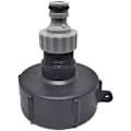 Miniatyrbillede 1 af 3: Hurtigkoblingsnippel til 1000L tank, S60X6 IBC-fittings Multitanks hane-fittings, Slangekobling til IBC tankadapter (Plastudløb, 3/4')