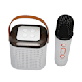 Pikkukuva 6 / 8: Karaoke-kone Stereo RGB-valo Kannettava Bluetooth-kaiutin 1 mikrofonilla kotijuhliin Valkoinen