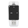 Miniatyrbillede 1 af 8: 3-i-1 hukommelseskortlæser, bærbar USB 1.1/2.0, antimagnetisk, stødsikker, slidstærk til iOS-telefon