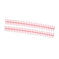 Miniatyrbilde 5 av 8: 10 stk løse blad bindingsrygg 30 hull kuttbar slitesterk PP plast 10mm bindingskam for studentkontor Rouge Pink