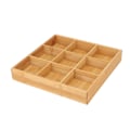 Miniatyrbilde 1 av 8: Snackserveringsbrett i bambus, malingsfri, trygt, miljøvennlig, delt serveringsbeholder for tørket frukt, 9 rom
